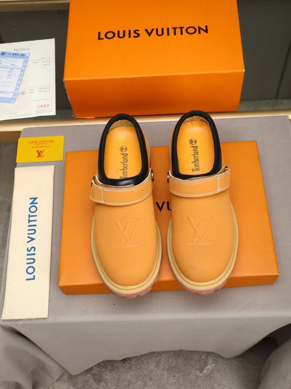 Louis Vuitton Embossed LV Lug-Sole Mule – Wheat & Gum