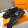 Louis Vuitton Embossed Monogram Lug-Sole Mule – Triple Black