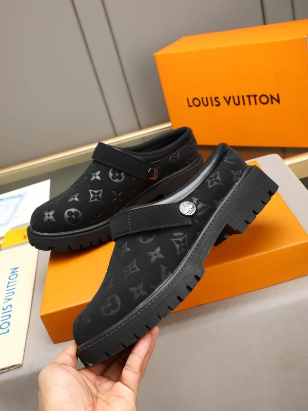 Louis Vuitton Embossed Monogram Lug-Sole Mule – Triple Black