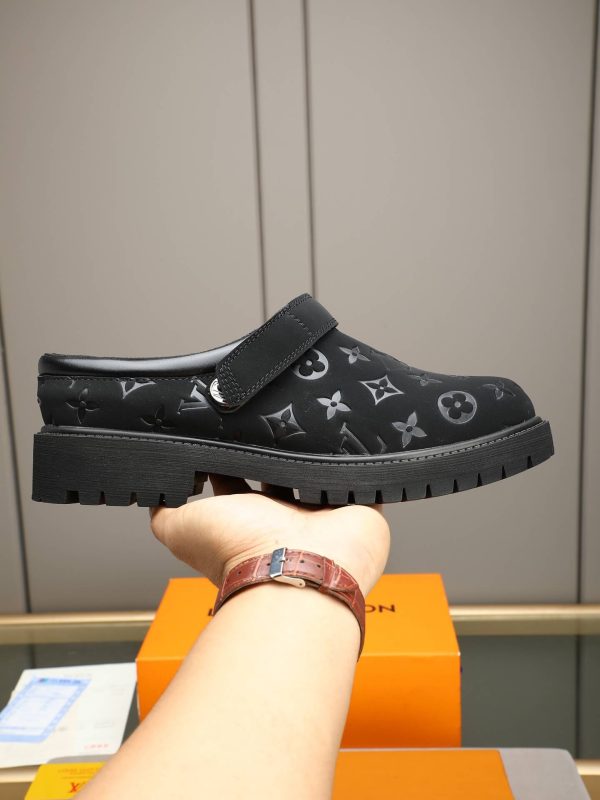 Louis Vuitton Embossed Monogram Lug-Sole Mule – Triple Black