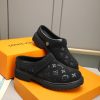 Louis Vuitton Embossed Monogram Lug-Sole Mule – Triple Black