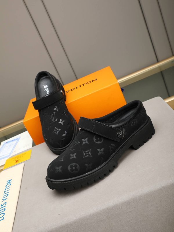 Louis Vuitton Embossed Monogram Lug-Sole Mule – Triple Black