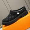 Louis Vuitton Embossed Monogram Lug-Sole Mule – Triple Black