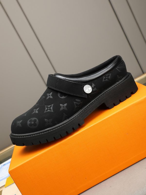 Louis Vuitton Embossed Monogram Lug-Sole Mule – Triple Black