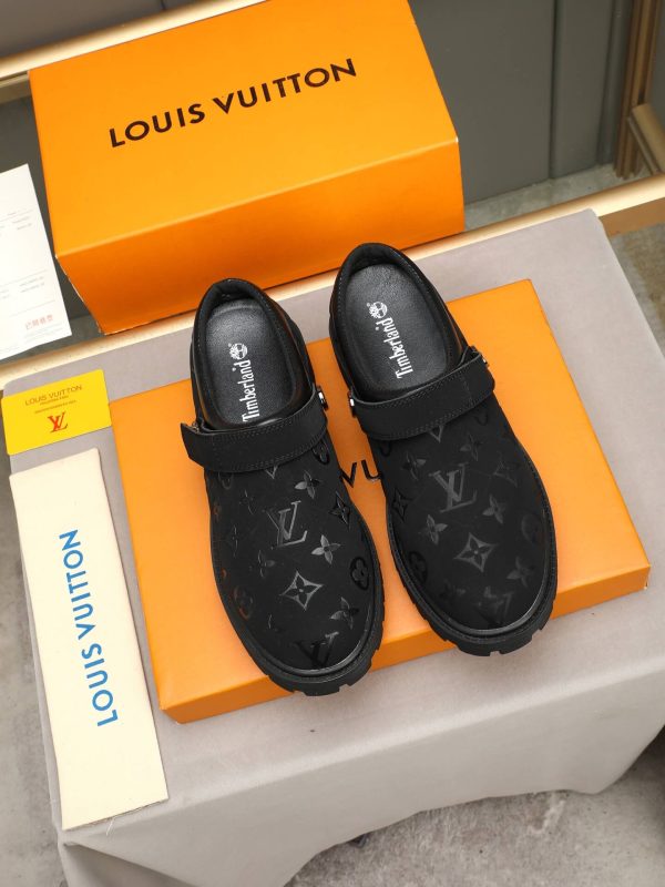 Louis Vuitton Embossed Monogram Lug-Sole Mule – Triple Black