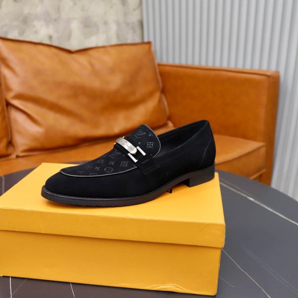 Louis Vuitton Major Loafers – Black Suede & Monogram Leather (1) Louis Vuitton Major Loafers – Black Suede & Monogram Leather