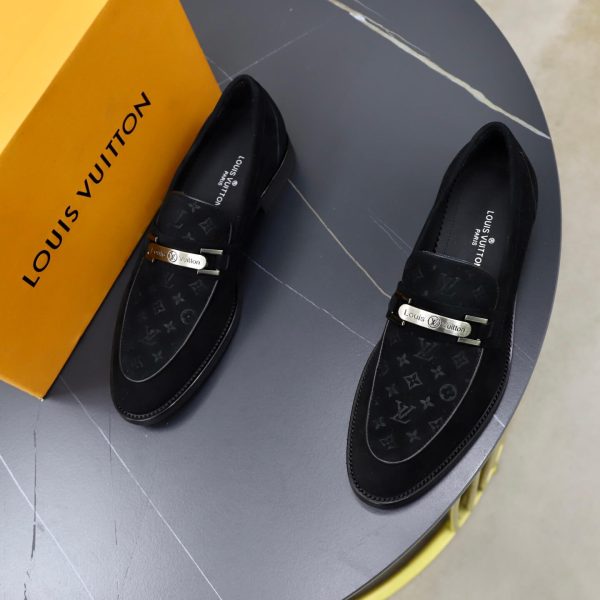 Louis Vuitton Major Loafers – Black Suede & Monogram Leather (4) Louis Vuitton Major Loafers – Black Suede & Monogram Leather