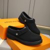 Louis Vuitton Matte Suede Lug-Sole Mule – Triple Black