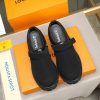 Louis Vuitton Matte Suede Lug-Sole Mule – Triple Black