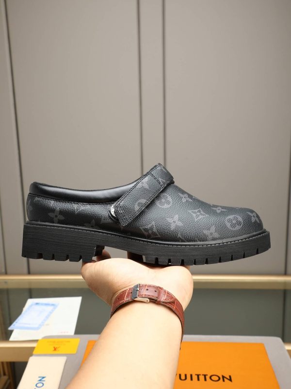 Louis Vuitton Monogram Eclipse Lug-Sole Mule (2) Louis Vuitton Monogram Eclipse Lug-Sole Mule