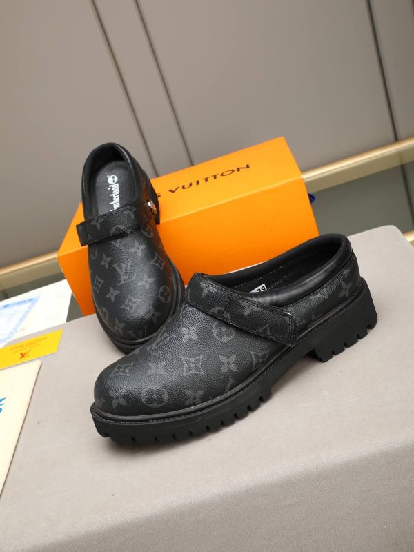 Louis Vuitton Monogram Eclipse Lug-Sole Mule (3) Louis Vuitton Monogram Eclipse Lug-Sole Mule