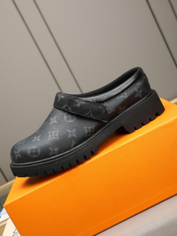 Louis Vuitton Monogram Eclipse Lug-Sole Mule (6) Louis Vuitton Monogram Eclipse Lug-Sole Mule