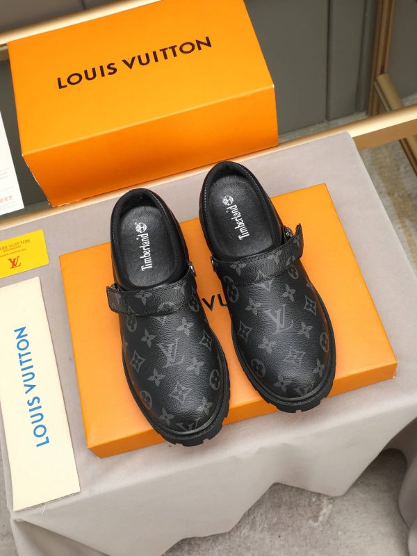 Louis Vuitton Monogram Eclipse Lug-Sole Mule (7) Louis Vuitton Monogram Eclipse Lug-Sole Mule