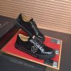 Philipp Croc-Embossed Hexagon Low-Top Sneaker – Black (2) Philipp Croc-Embossed Hexagon Low-Top Sneaker – Black