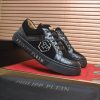 Philipp Croc-Embossed Hexagon Low-Top Sneaker – Black (6) Philipp Croc-Embossed Hexagon Low-Top Sneaker – Black