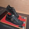 Philipp Plein Camouflage Hexagon Low-Top Sneaker – Black & Grey