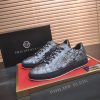 Philipp Plein Camouflage Hexagon Low-Top Sneaker – Grey & Black