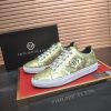 Philipp Plein Camouflage Hexagon Low-Top Sneaker – Olive Gold