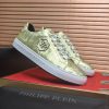 Philipp Plein Camouflage Hexagon Low-Top Sneaker – Olive Gold
