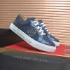 Philipp Plein Croc-Embossed Hexagon Low-Top Sneaker – Navy Blue