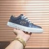 Philipp Plein Croc-Embossed Hexagon Low-Top Sneaker – Navy Blue