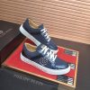 Philipp Plein Croc-Embossed Hexagon Low-Top Sneaker – Navy Blue