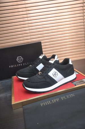 Philipp Plein Hexagon Runner Sneaker – Black & White