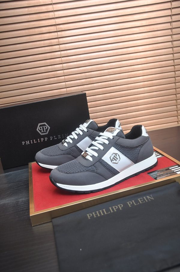 Philipp Plein Hexagon Runner Sneaker – Grey & White (7) Philipp Plein Hexagon Runner Sneaker – Grey & White