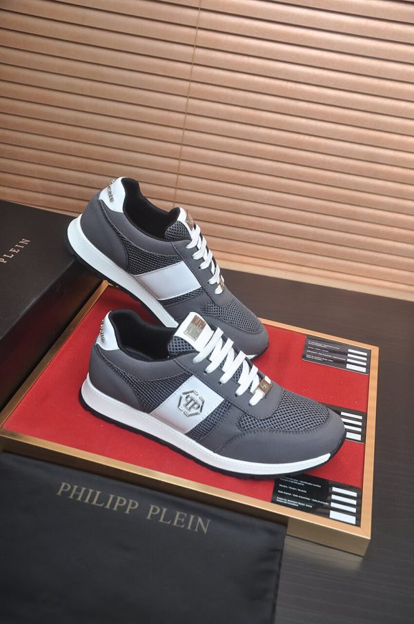 Philipp Plein Hexagon Runner Sneaker – Grey & White (8) Philipp Plein Hexagon Runner Sneaker – Grey & White