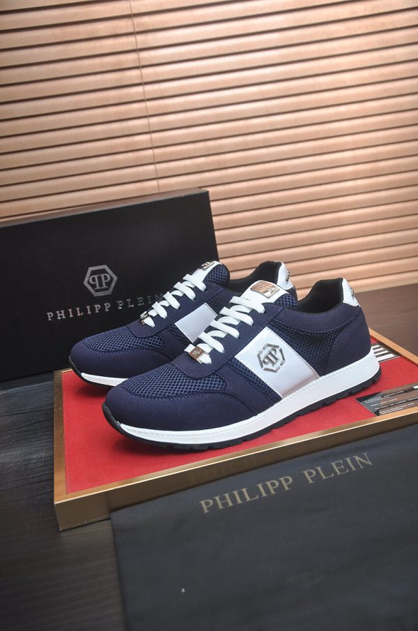 Philipp Plein Hexagon Runner Sneaker – Navy Blue & White