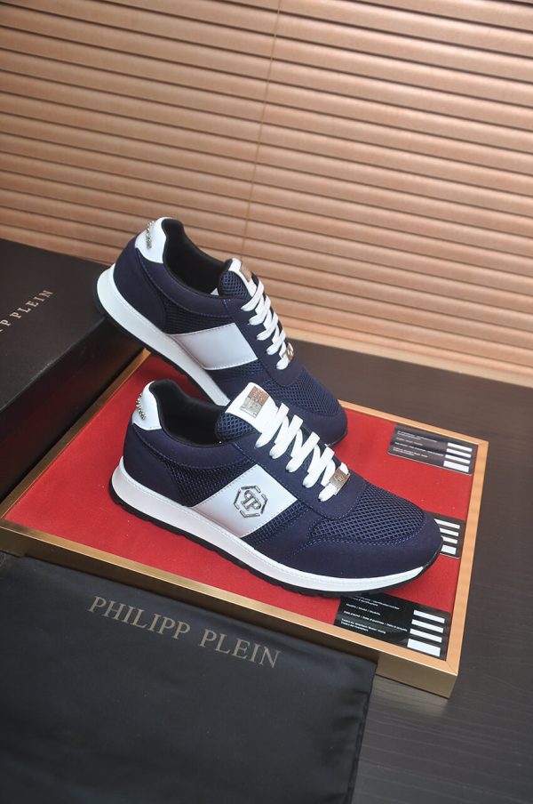 Philipp Plein Hexagon Runner Sneaker – Navy Blue & White