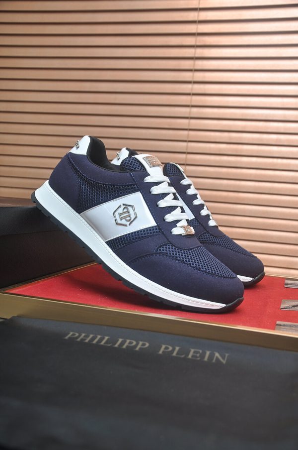 Philipp Plein Hexagon Runner Sneaker – Navy Blue & White