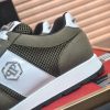 Philipp Plein Hexagon Runner Sneaker – Olive Green & White