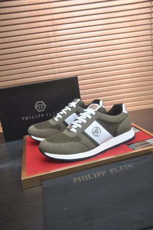 Philipp Plein Hexagon Runner Sneaker – Olive Green & White (8) Philipp Plein Hexagon Runner Sneaker – Olive Green & White