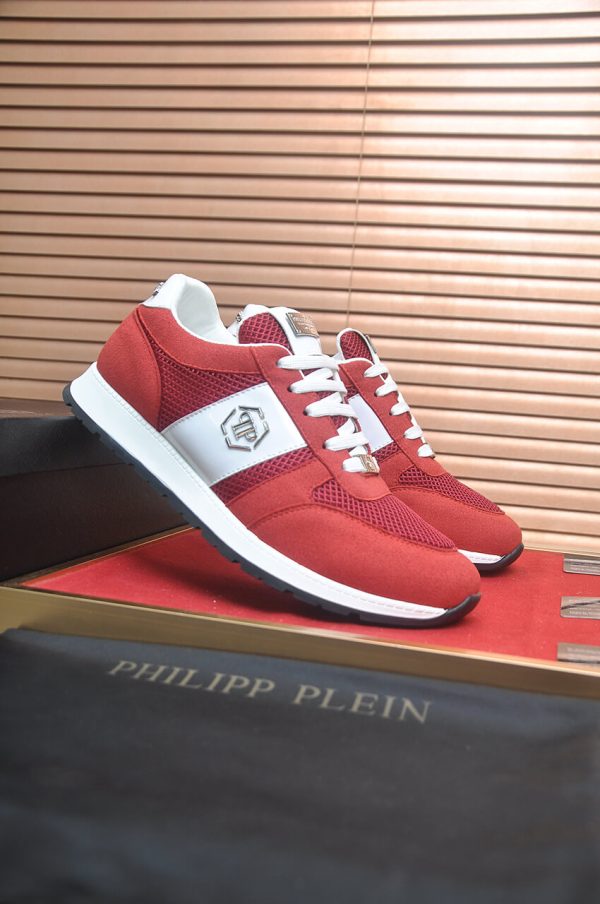 Philipp Plein Hexagon Runner Sneaker – Red & White (1) Philipp Plein Hexagon Runner Sneaker – Red & White