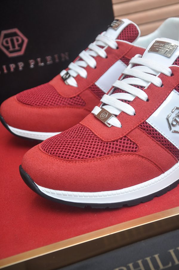 Philipp Plein Hexagon Runner Sneaker – Red & White (2) Philipp Plein Hexagon Runner Sneaker – Red & White