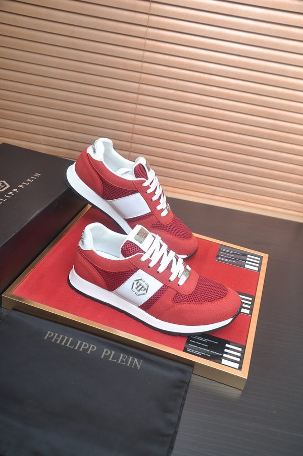 Philipp Plein Hexagon Runner Sneaker – Red & White (4) Philipp Plein Hexagon Runner Sneaker – Red & White