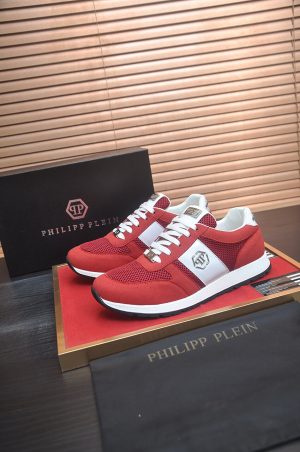 Philipp Plein Hexagon Runner Sneaker – Red & White (5) Philipp Plein Hexagon Runner Sneaker – Red & White