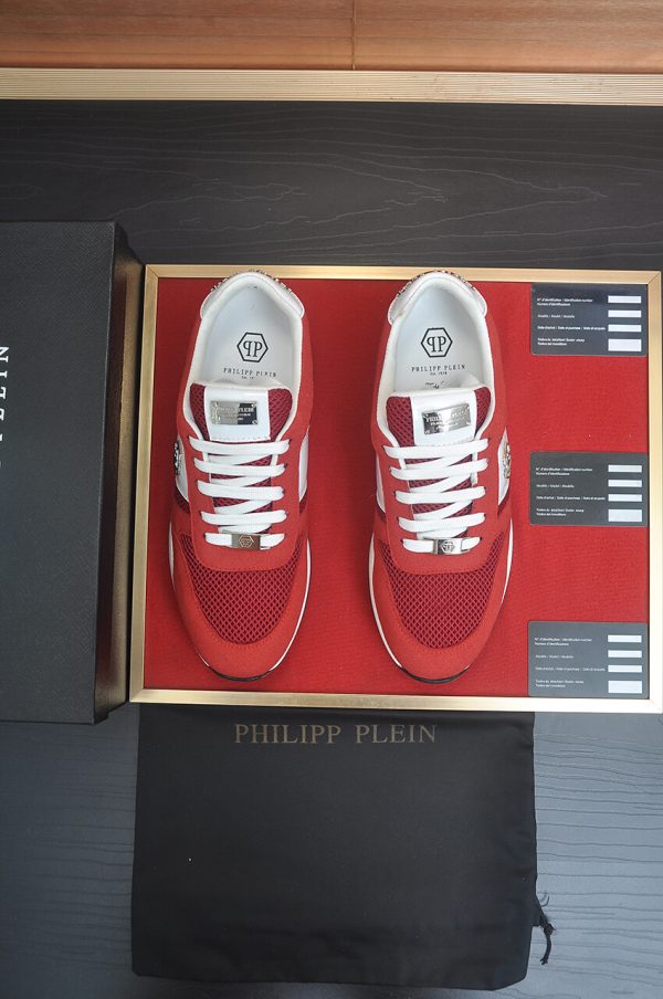 Philipp Plein Hexagon Runner Sneaker – Red & White (6) Philipp Plein Hexagon Runner Sneaker – Red & White