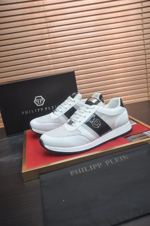 Philipp Plein Hexagon Runner Sneaker – White & Black (7) Philipp Plein Hexagon Runner Sneaker – White & Black