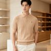 Polo Ralph Lauren Cable-Knit Cotton Polo-Collar Sweater- Beige (1) Polo Ralph Lauren Cable-Knit Cotton Polo-Collar Sweater- Beige