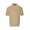Polo Ralph Lauren Cable-Knit Cotton Polo-Collar Sweater- Beige (8) Polo Ralph Lauren Cable-Knit Cotton Polo-Collar Sweater- Beige