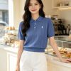 Polo Ralph Lauren Cable-Knit Cotton Polo-Collar Sweater- Blue (1) Polo Ralph Lauren Cable-Knit Cotton Polo-Collar Sweater- Blue