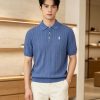 Polo Ralph Lauren Cable-Knit Cotton Polo-Collar Sweater- Blue (4) Polo Ralph Lauren Cable-Knit Cotton Polo-Collar Sweater- Blue