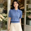 Polo Ralph Lauren Cable-Knit Cotton Polo-Collar Sweater- Blue (5) Polo Ralph Lauren Cable-Knit Cotton Polo-Collar Sweater- Blue