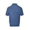 Polo Ralph Lauren Cable-Knit Cotton Polo-Collar Sweater- Blue (7) Polo Ralph Lauren Cable-Knit Cotton Polo-Collar Sweater- Blue