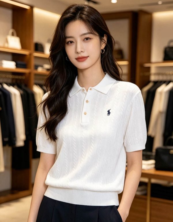 Polo Ralph Lauren Cable-Knit Cotton Polo-Collar Sweater- White (1) Polo Ralph Lauren Cable-Knit Cotton Polo-Collar Sweater- White