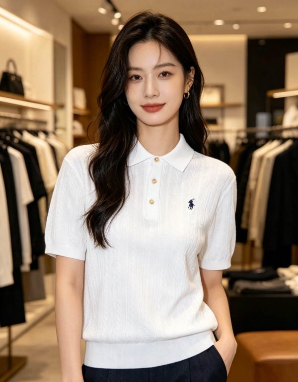 Polo Ralph Lauren Cable-Knit Cotton Polo-Collar Sweater- White (2) Polo Ralph Lauren Cable-Knit Cotton Polo-Collar Sweater- White