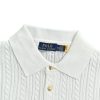 Polo Ralph Lauren Cable-Knit Cotton Polo-Collar Sweater- White (7) Polo Ralph Lauren Cable-Knit Cotton Polo-Collar Sweater- White