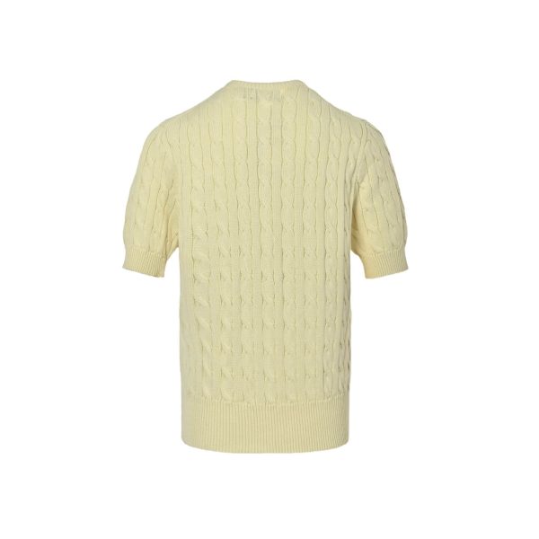 Polo Ralph Lauren Cable-Knit Cotton Short-Sleeve Cardigan- Cream (8) Polo Ralph Lauren Cable-Knit Cotton Short-Sleeve Cardigan- Cream
